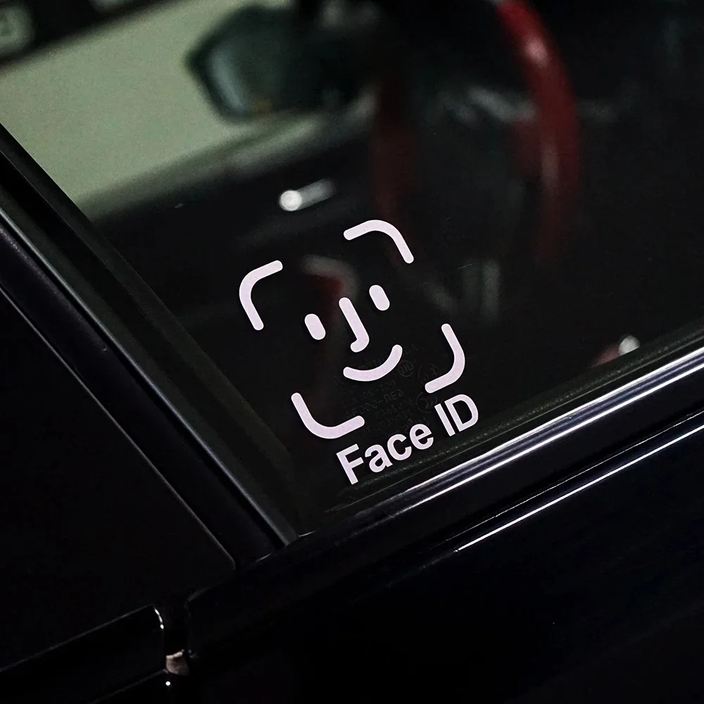 Фото Универсальная наклейка на автомобиль с эффектом Face ID, водонепроницаемая виниловая наклейка на окно, крышку топливного бака, бампер, багажник, внешние детали автомобиля, 1 шт. №2