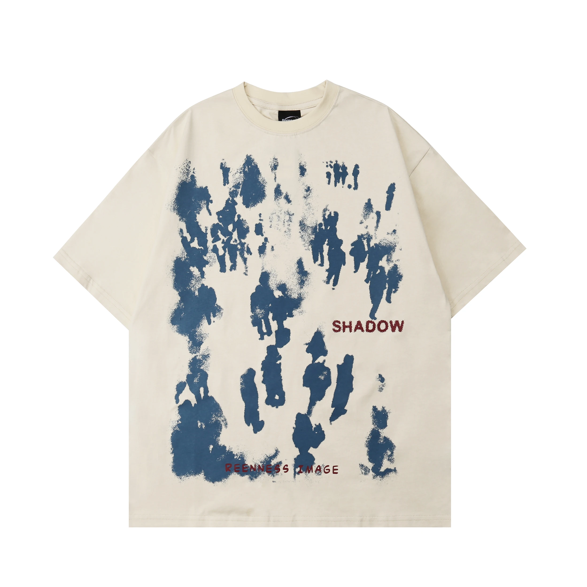 

HOUZHOU Summer Men Short Sleeve T-shirts Hip Hop People Shadow Print T Shirts 2022 Streetwear Harajuku Casual Cotton Tops Tees