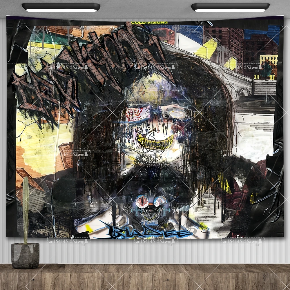 

333 Bladee гобелен настенные художественные постеры для спальни Hip Pop Music альбом мемы Tapestrys вечерние Декор для дома