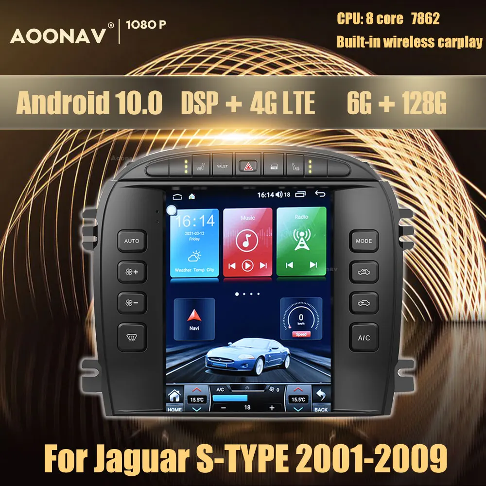 

128GB car radio 2din Android 10.0 For Jaguar S-TYPE 2001-2009 car multimedia player Stereo receiver GPS navigator