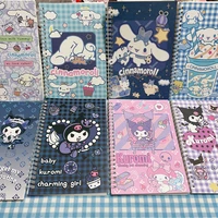 4pcsset kawaii sanriod notebook kuromi cinnamoroll cute cartoon anime a5 coil portable diary office school supplies gifts kids