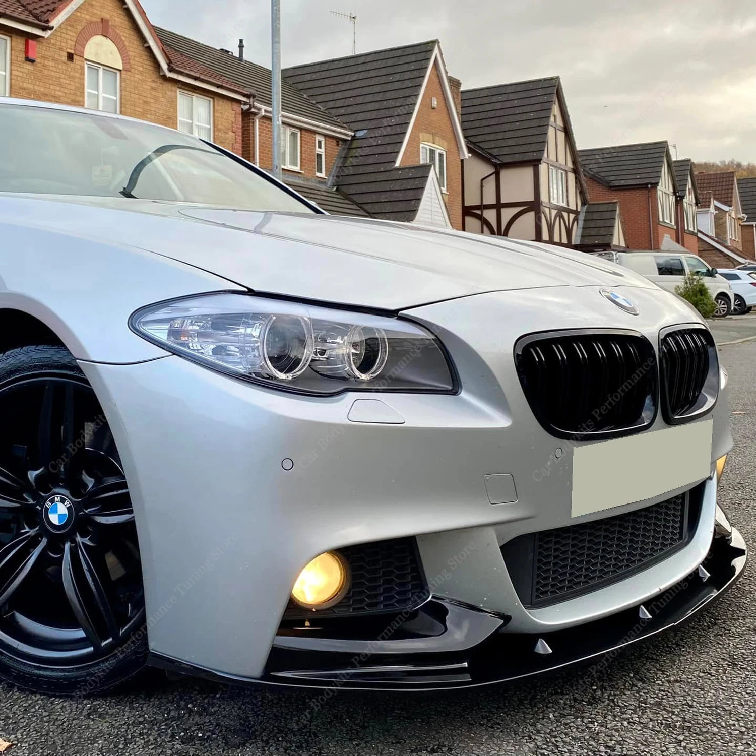 Глянцевый черный передний бампер в стиле MP спойлер сплиттер накладка