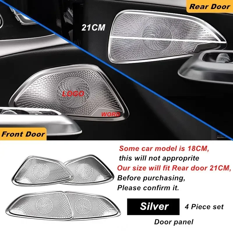 

Для Mercedes-Benz W214 E-Class 2024-2025 интерьерная модифицированная дверь A-стойка из нержавеющей стали, звуковая крышка