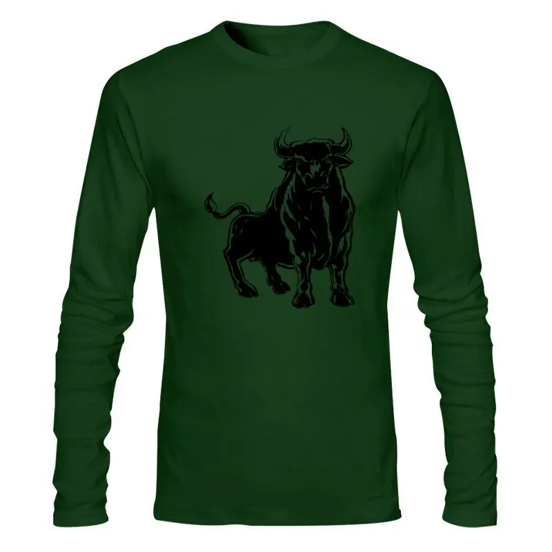 

Мужская одежда, Новая цветная футболка с принтом злого быка