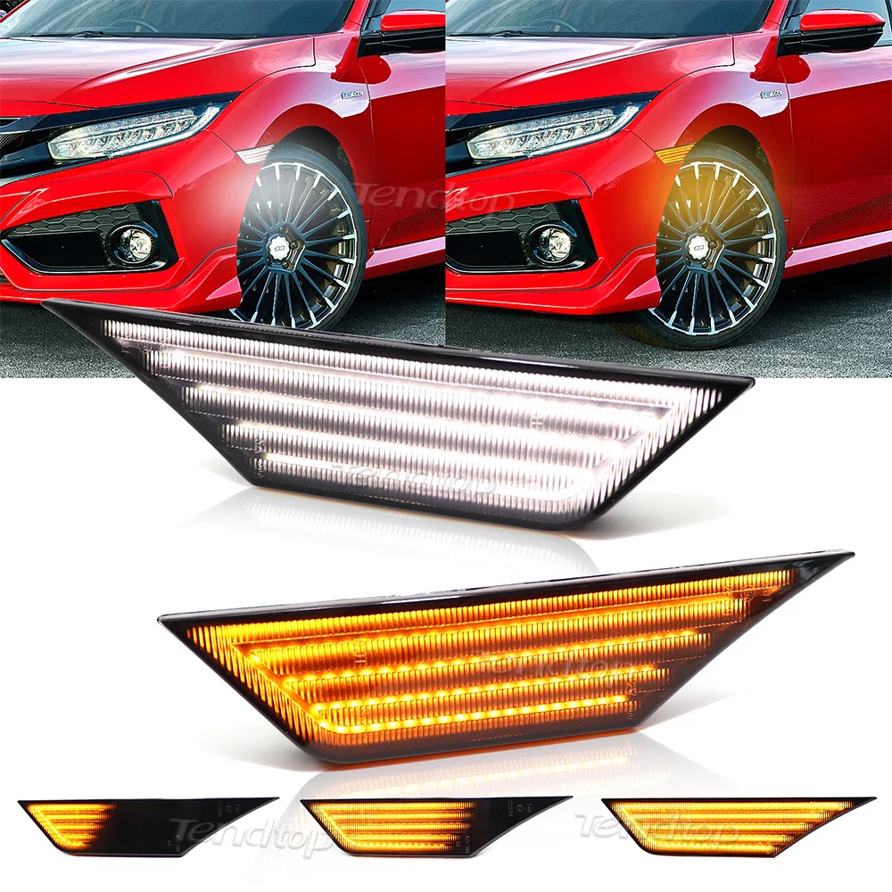 

2 шт., динамические боковые лампы для Honda Civic 10 поколения