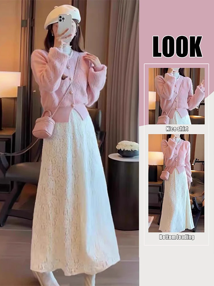 Ранняя осень и зима Одежда Корейская драма Женская одежда с полным комплектом