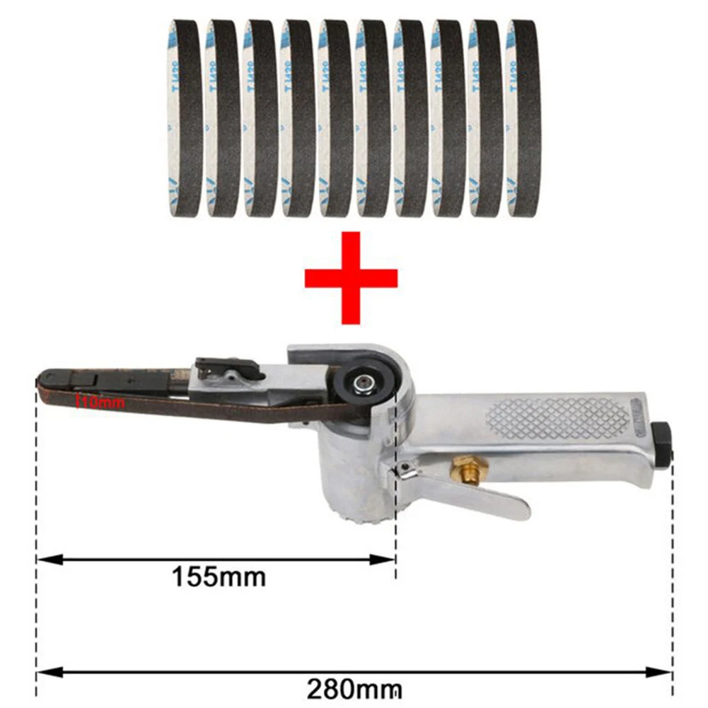 

3/8" Air Belt Sander 16000RPM Pneumatic Angle Grinding Machine With Sanding Belt For Air Compressor Sanding Pneumatic Tool