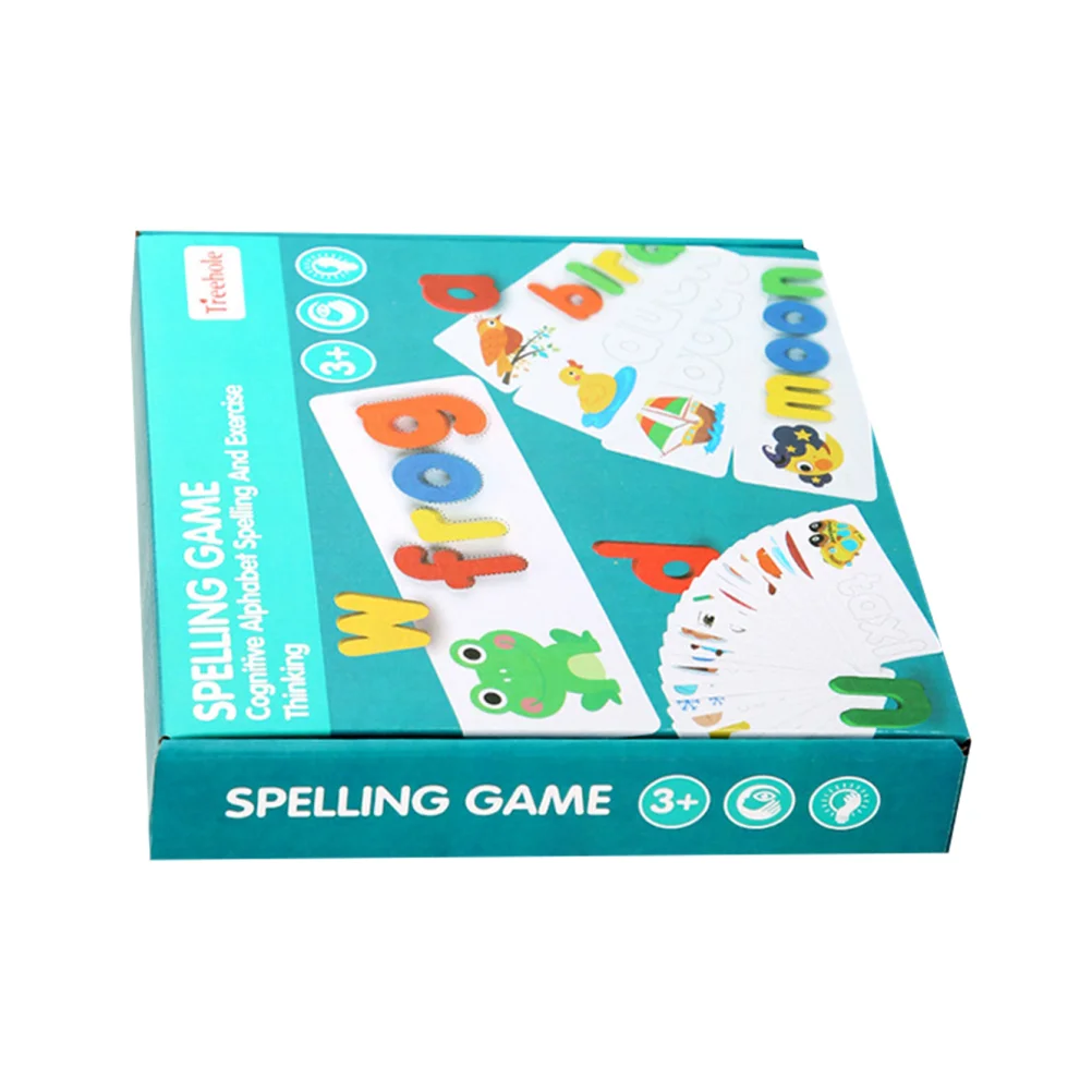 

Деревянная головоломка-алфавит для малышей, обучающие игрушки для детей, заклинание для соревнований с буквами, игры для правописания, флэш-слова для детей в возрасте