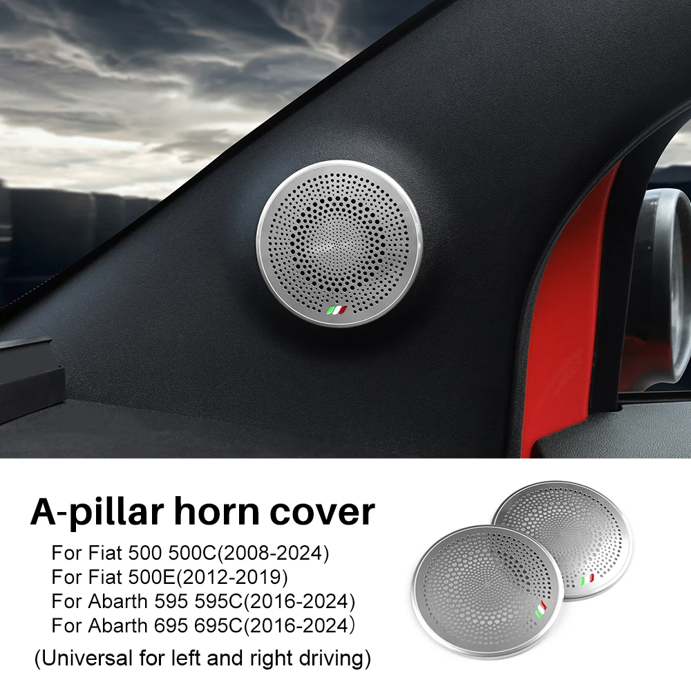 

Для Abarth 595 595C 695 695C Fiat 500 500C 500E 2008 2009 2010 2011 2012 2013 2014 2015 2016 2017 2018 2019 2020 2021 2022 2023 2024 LHD RHD Автомобильная крышка аудиодинамика из нержавеющей стали, декоративная рамка