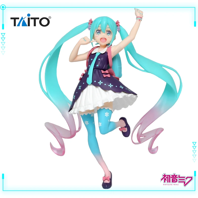 

TAITO Original Genuine Vocaloid Virtual Singer Hatsune Miku Season Spring Haru Fuku Ver 18cm Figure Model Kawaii Doll Toy Gift