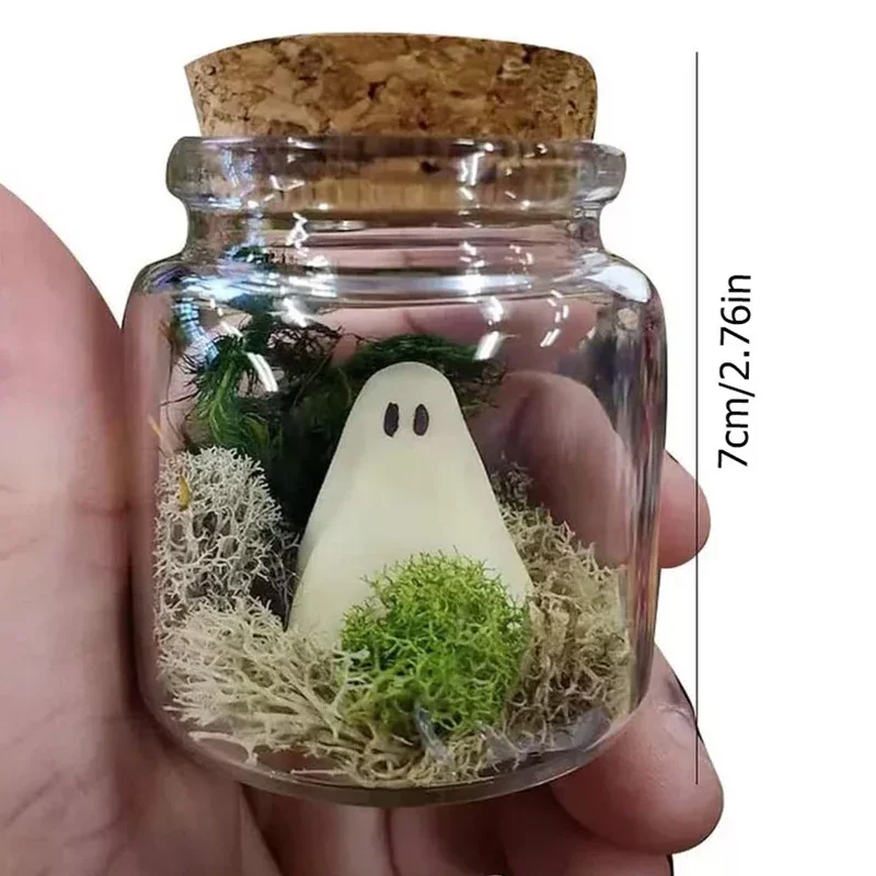 Миниатюрная бутылочка-призрак с Мохом креативная светящаяся в темноте