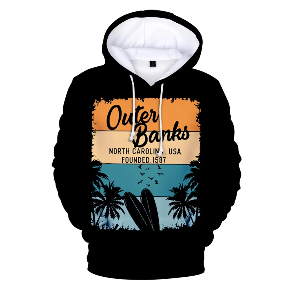 

Outer Banks Hoodie Sweatshirts Men Women Print Pullover John B and Kiara Colored clothes Unisex Harajuku Tracksui