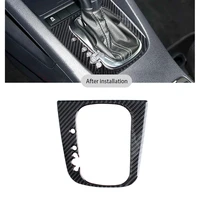 1pcs carbon fiber car gear shift sticker for volkswagen vw golf 5 golf 6 scirocco gti automotive interior