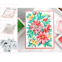2022 new painted daisies metal cutting dies scrapbook decoration embossing molds diy gift card handmade craft stamps stencil set