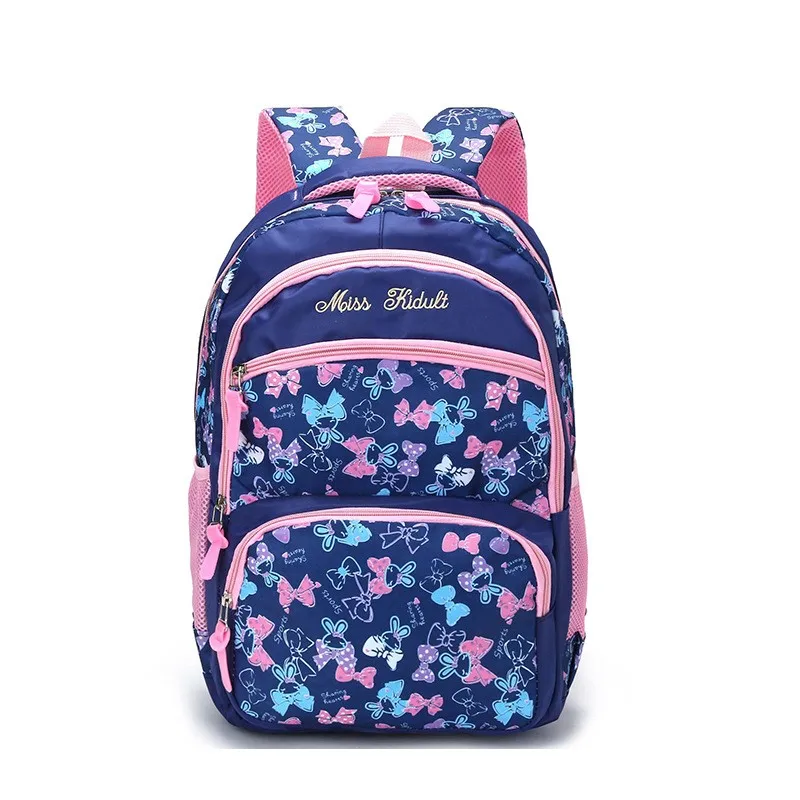 

Fashion Bowknot Children School Book Bag Nylon Waterproof Large Capacity Backpack Teenager Girls Casual Cute Satchel Travel Bags