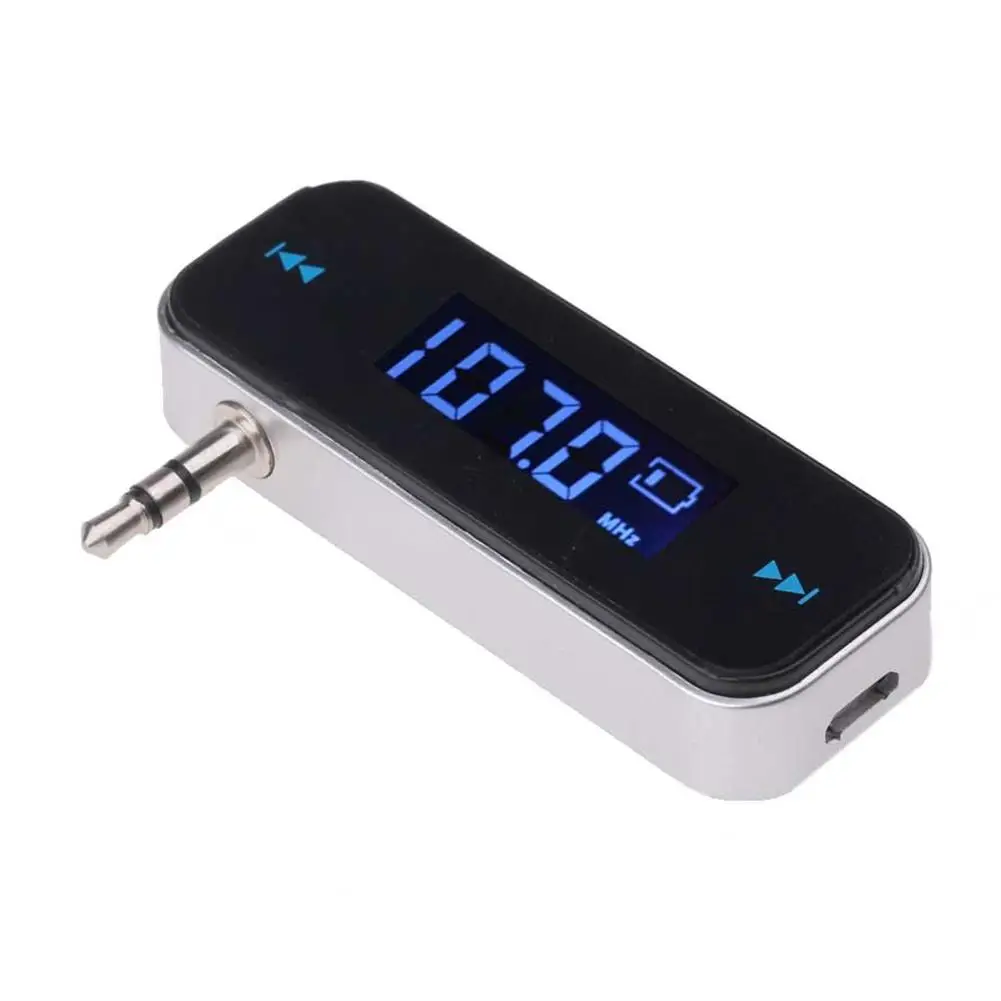 

3.5mm Wireless Mini FM Transmitter Car Radio Music Audio MP3 Player Kit HandsFree LCD Display Modulator For Android iPhone