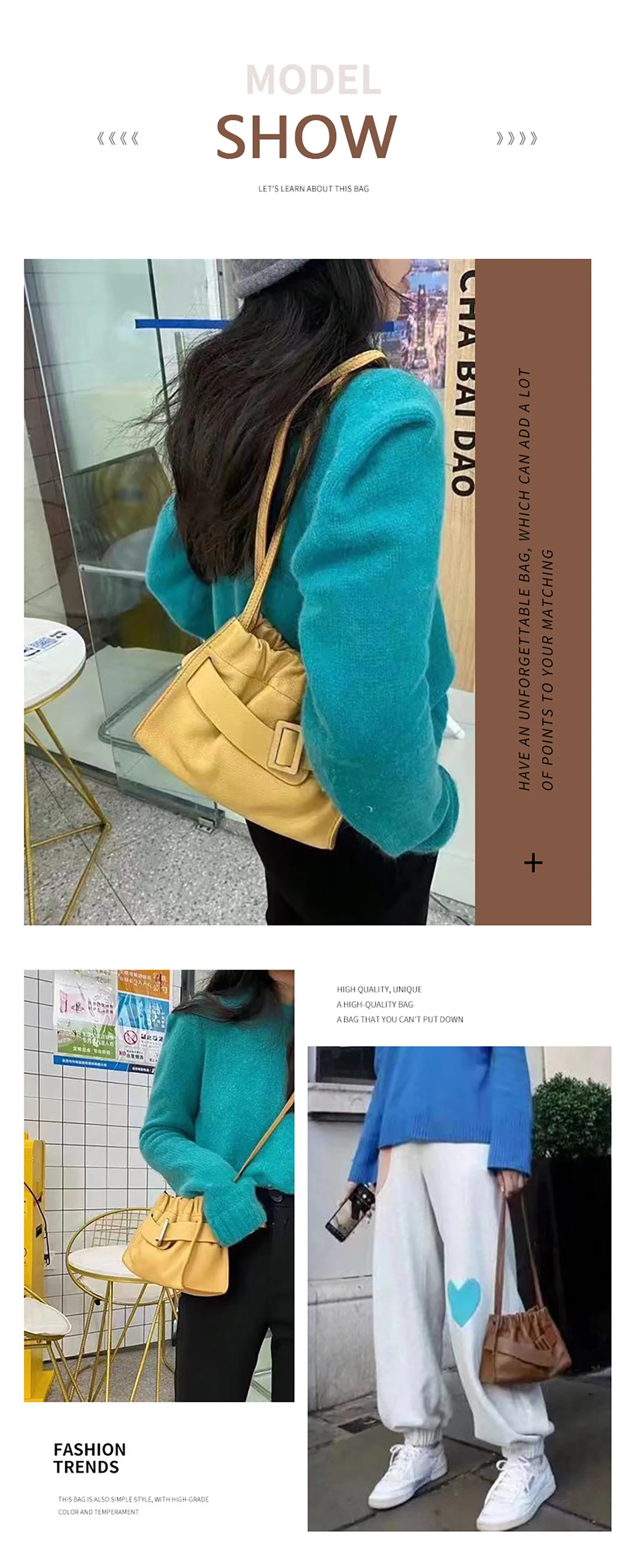 

Women's bag new niche design large-capacity square buckle bag tote bag all-match one-shoulder messenger leather women's bag