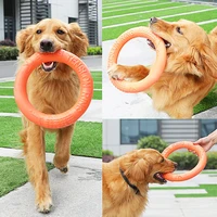 dog flying discs training ring puller eva pet toy bite resistant floating interactive toy for small medium large big dog product