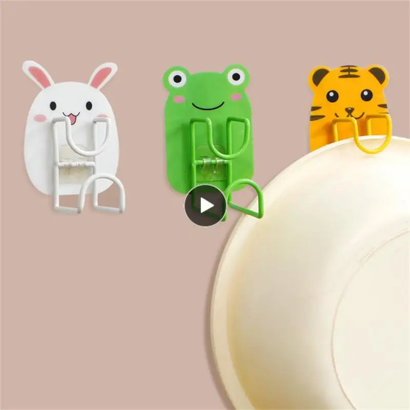 

Bathroom Accessories Hook Cute Cartoon Towel Rack Basin Rack Punch-free Storage Rack