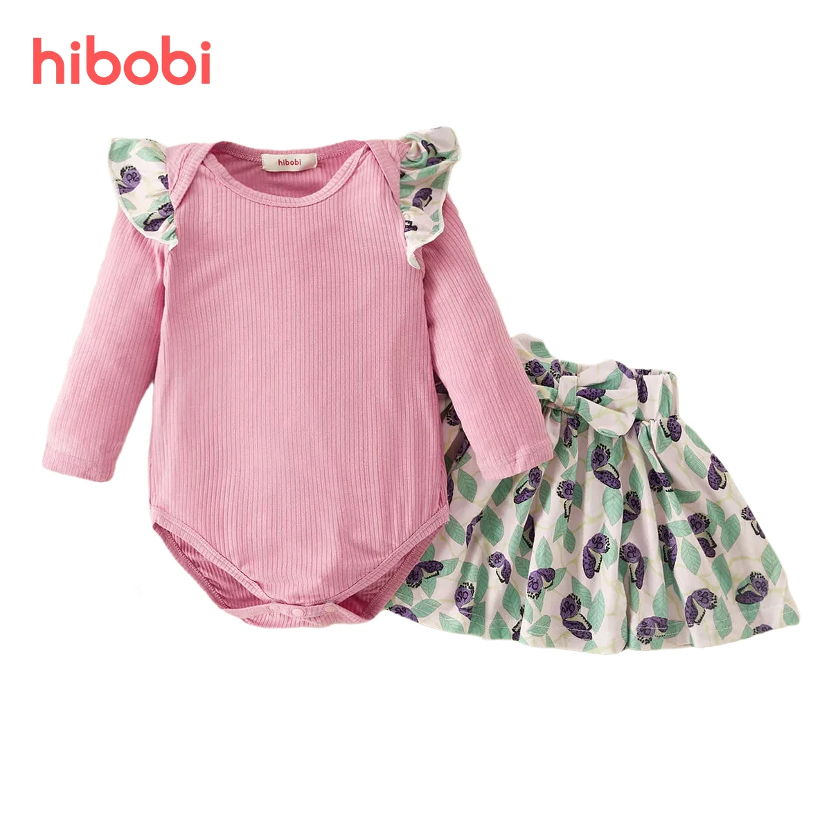 

hibobi Baby Girl Ruffle Romper Floral Skirt Baby Clothing Boys Girls Jumpsuits Toddler Newborn Cotton Clothes