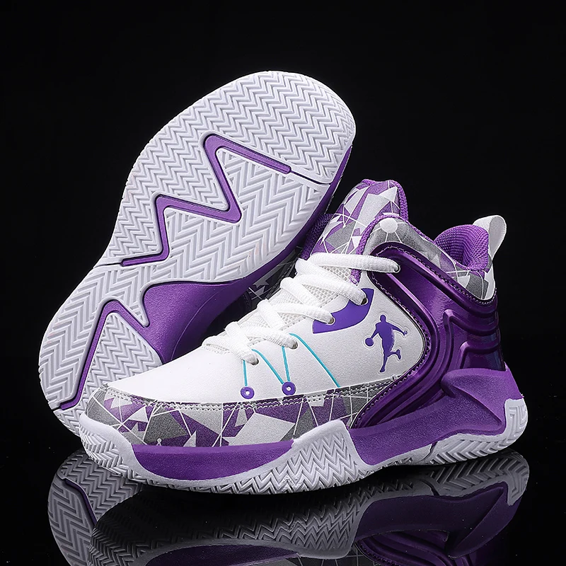 

Children's Basketball Shoes Children's High-quality Breathable Leather Basketball Shoes Fashion Sports Shoes Large Size 31-40
