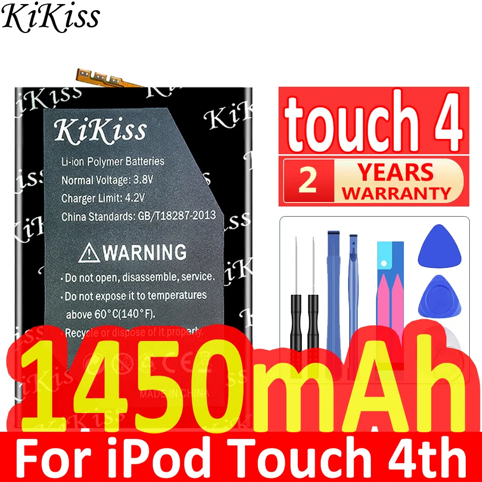 Аккумулятор KiKiss Touch 4 для IPod Touch 4th 4g 616-0553/LIS1458APPC/Nano 2 3 5/Gen 5th 6th 7th 80GB 120GB/ Shuffle 3 3th MP3 MP4