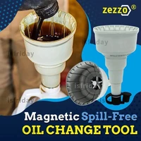 3 in 1 spill free oil change tool mess filter funnel magnetic drain plug catch car auto engine gasoline petrol diesel liquid flu