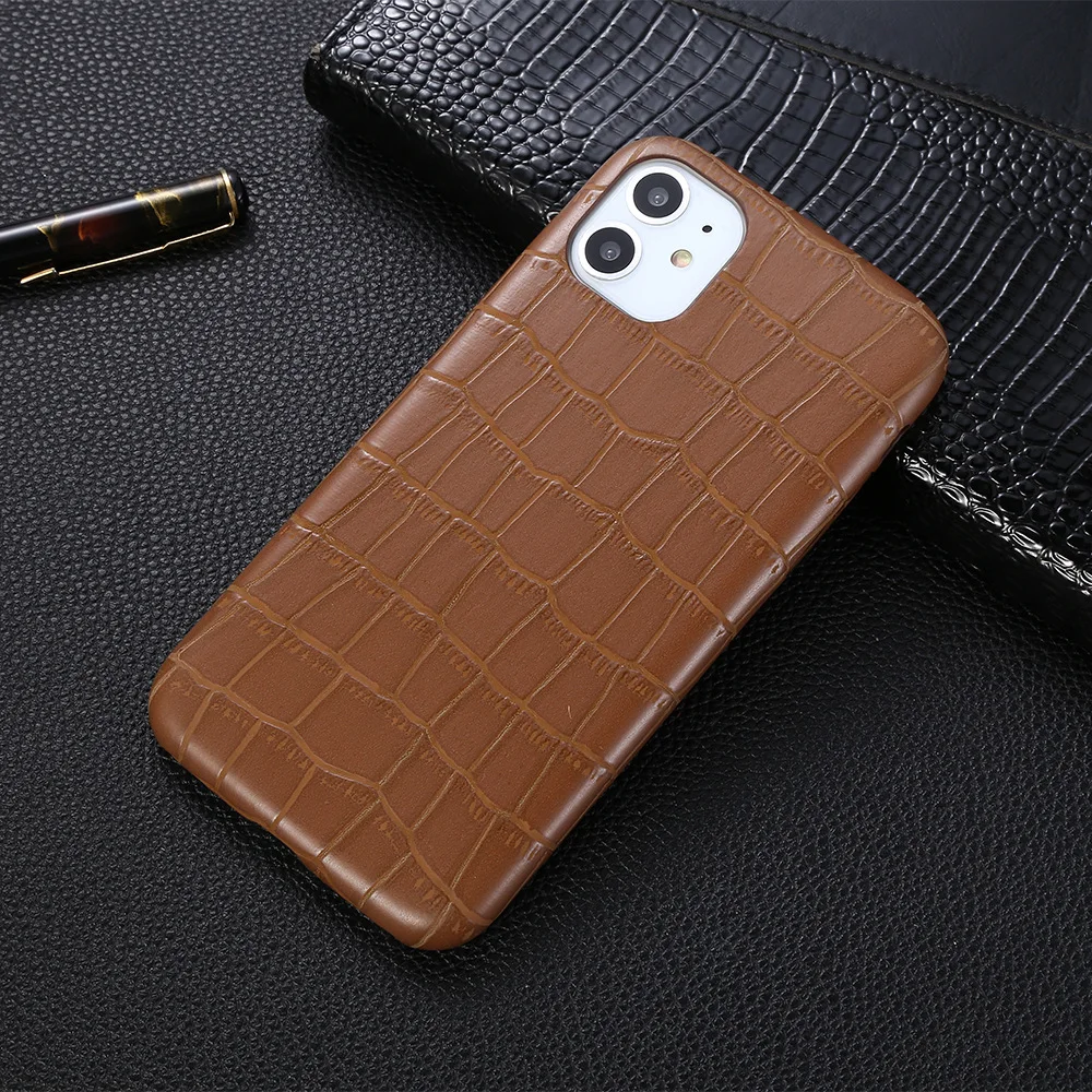 

Crocodile pattern Leather Phone Case For iPhone 13 11 12 Pro Max Mini X XR XS MAX 6 7 8 Plus SE 2022 Shockproof Soft Back Cover