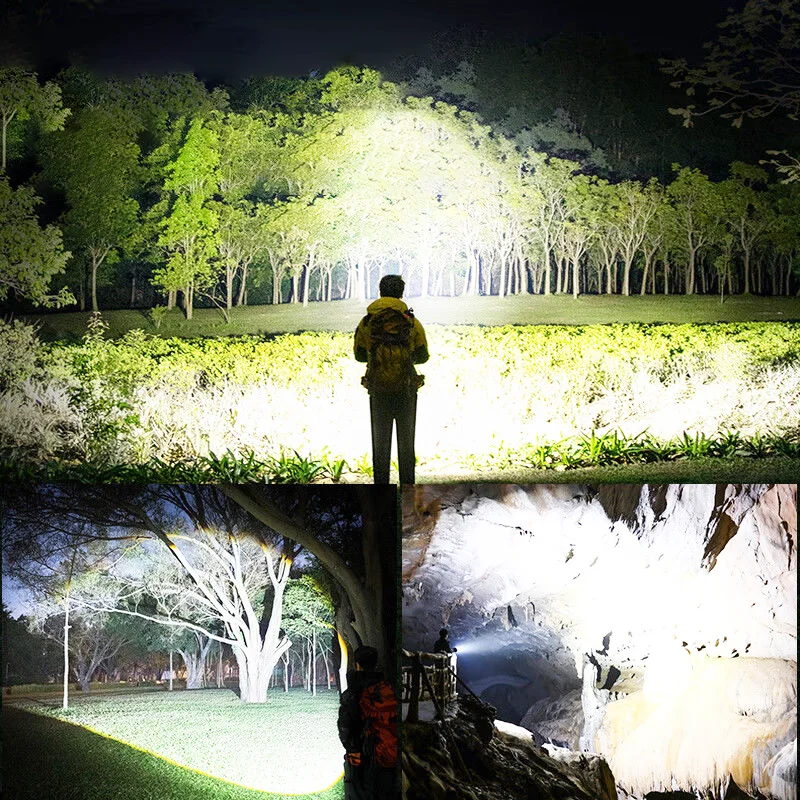 Перезаряжаемый светодиодный фонарик с аккумулятором 18650 или 26650 мАч