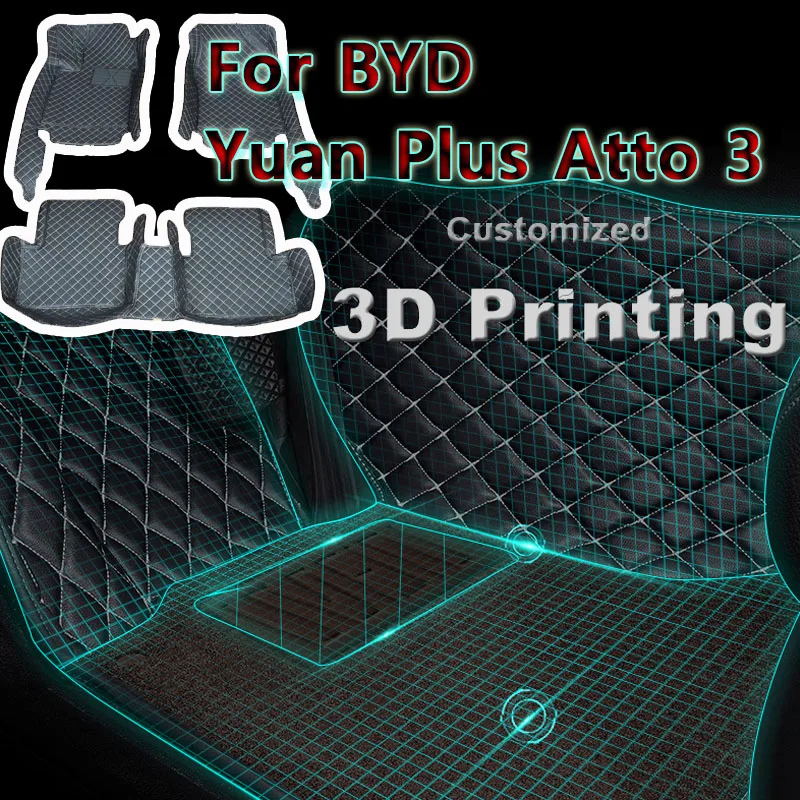 

Автомобильные коврики для BYD Yuan Plus Atto 3 2021 2022 2023, коврики, противоскользящие накидки, коврики, накладки для ног, аксессуары для интерьера
