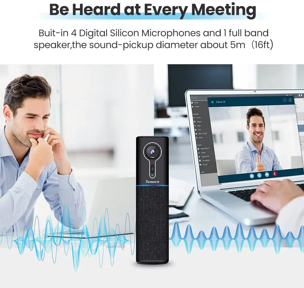 Вебкамера для отслеживания лица CM1000 с разрешением 2K @ 60fps все в одном 4 микрофонами