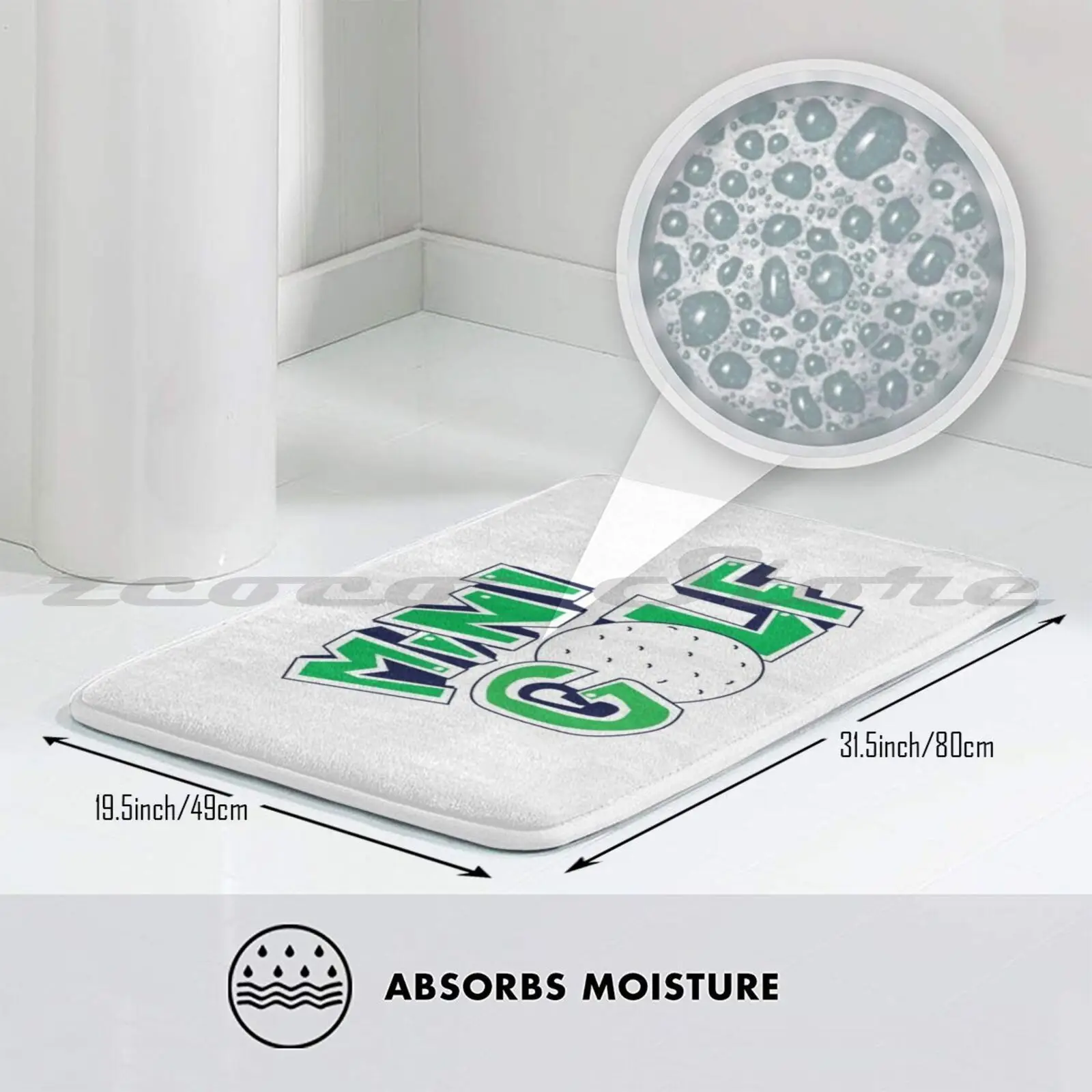 Коврик для мини-гольфа нескользящий мягкий коврик поглощения воды мужчин и