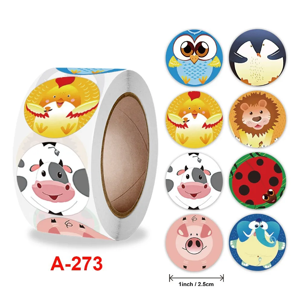 

500pcs 1inch Cartoon Kawaii Sticker Stickers Vintage Cute Toy Game Sticker DIY Gift Sealing Stationery Label Decoration Supp