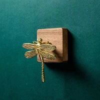 brass dragonfly handle simple nordic cabinet gold pure copper american wardrobe drawer door knob furniture diy handles