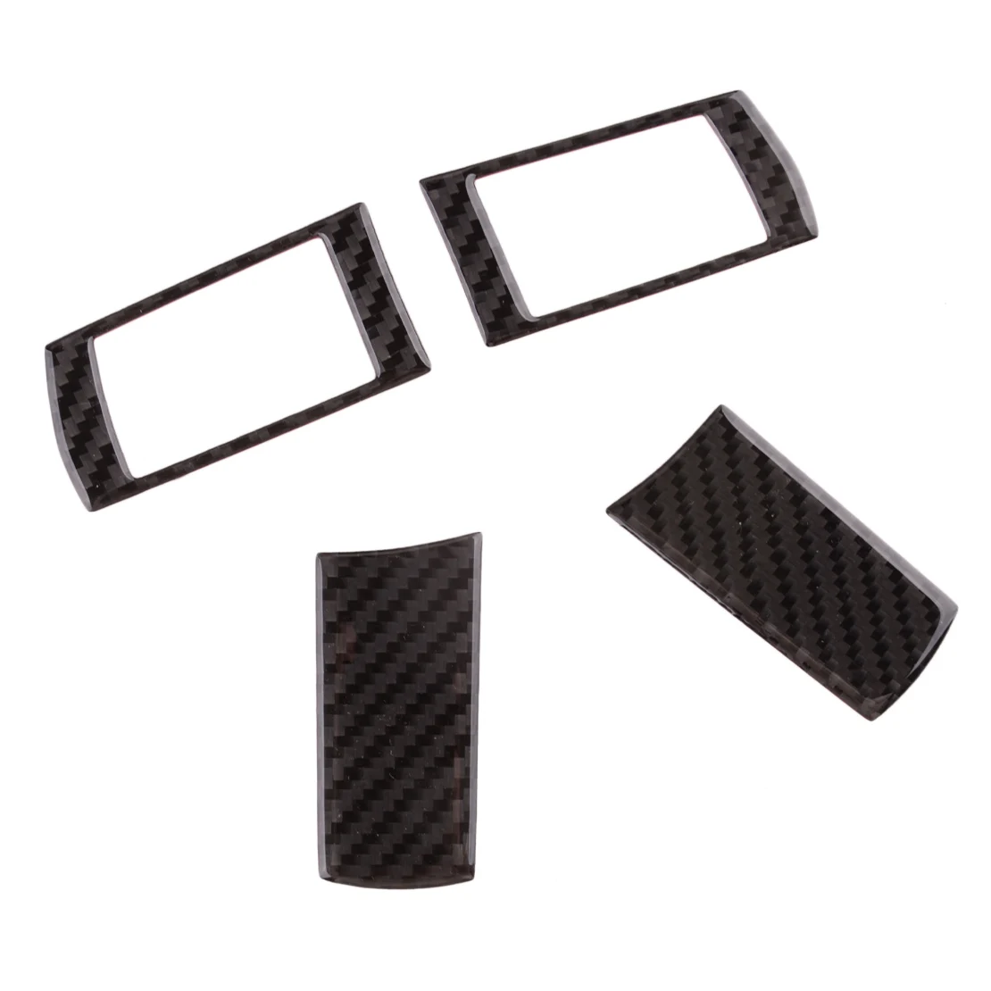 

4Pcs/Set Steering Wheel Sticker Cover Trim With Button Multi-Function Carbon Fiber Black Fit for Chrysler 300 2007 2006 2005