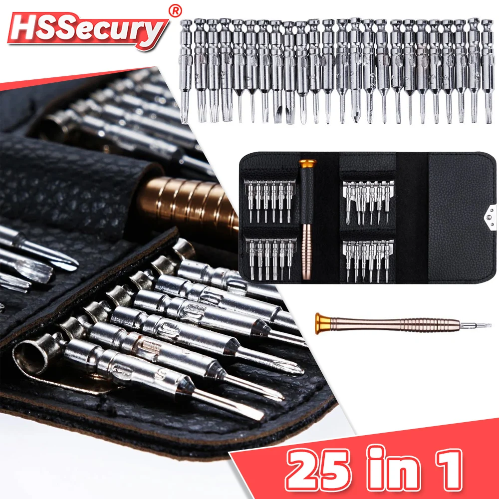 

Набор отверток 25 в 1, многофункциональный прецизионный ручной инструмент для ремонта iPhone, мобильного телефона, планшета, ПК