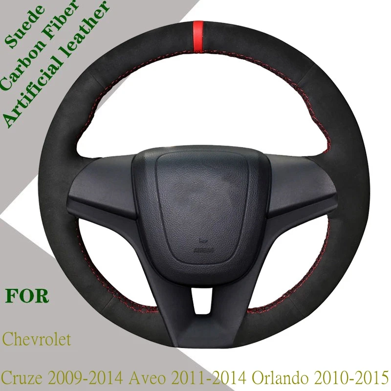 

Car Steering Wheel Cover Alcantara Fit For Chevrolet Cruze 2009-2014 Aveo 2011-2014 Orlando 2010-2015 Interior Car Accessories