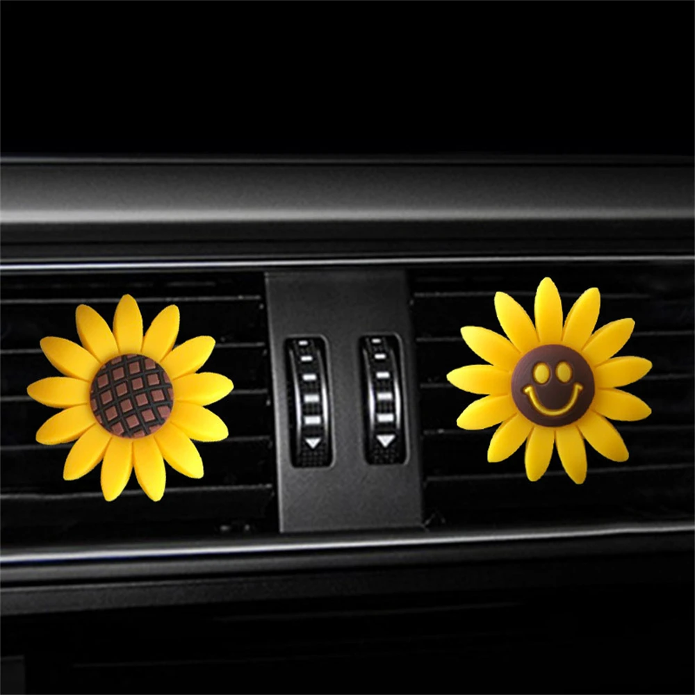 

​Car Fashion Multiflora Sunflower Air Outlet Fragrant Perfume Clip Air Freshener Diffuser