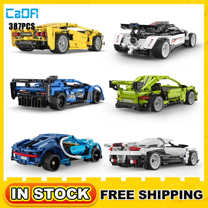 

Cada Sport City Car Model Building Classic Blocks Pull Back Famous Speed Vehicle Moc Bricks Toys For Children Kid Gift