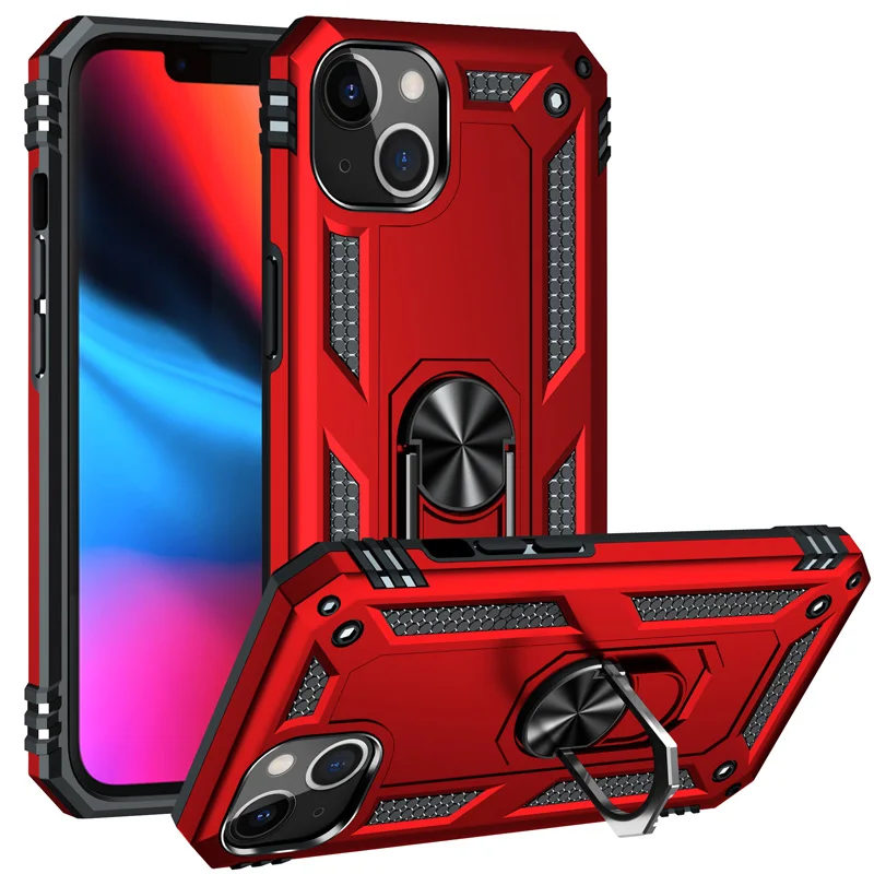 

Armor Phone Case For MOTOROLA G7 E6 G8 Plus G6 Z4 E5 Play US Anti-fall Magnet Shockproof Finger Ring Holder Kickstand Case Cover