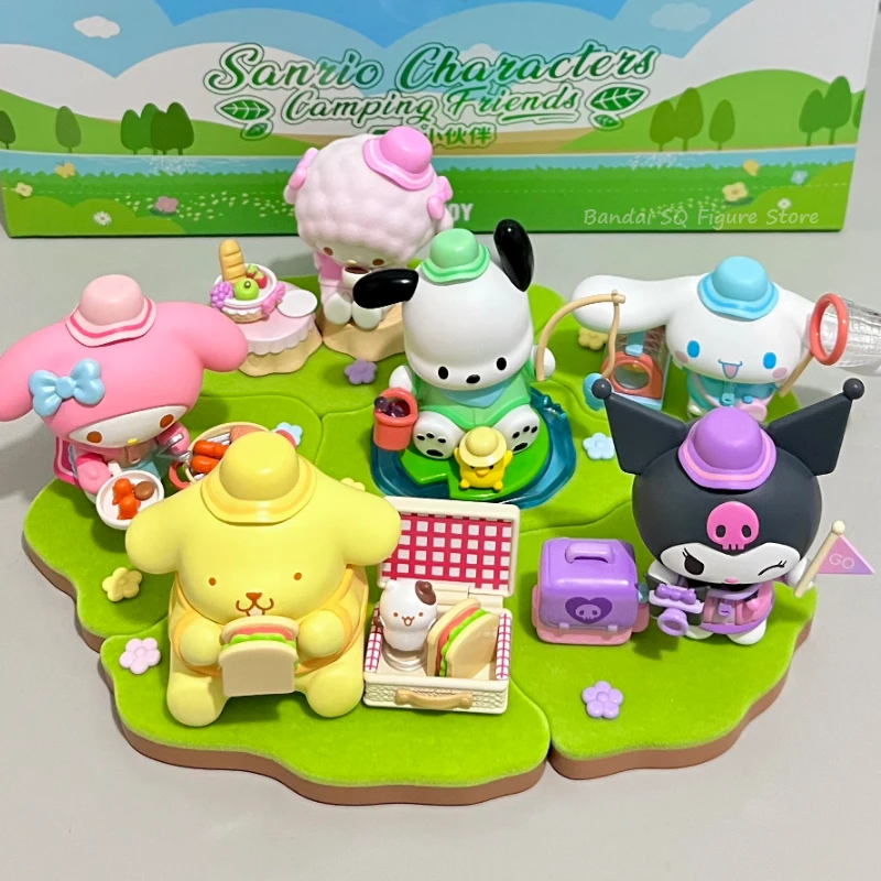 

Sanrio семейная кукла для кемпинга, друзья, семейная серия, дневная кукла My Melody Cinamoroll, милая кукла для девочки, украшение автомобиля, Рождественский подарок-сюрприз