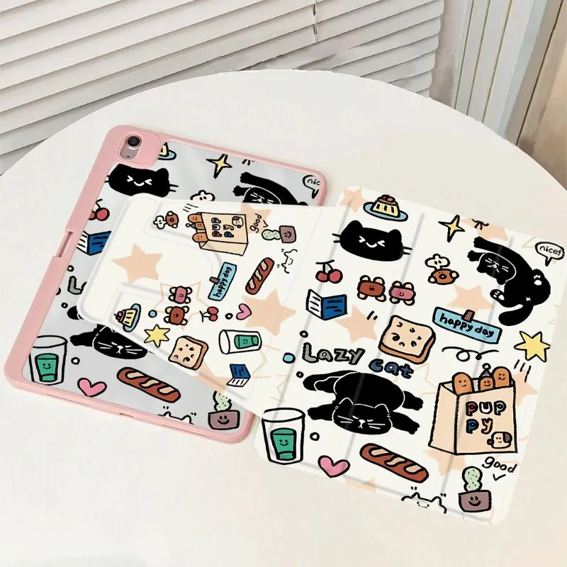 Откидной смарт-чехол Cute Little Cat для iPad Air 5 4 10 9 чехлы Pro 11 2-й 3-й 4-й Ipad Mini 6 8 3 7 2/3