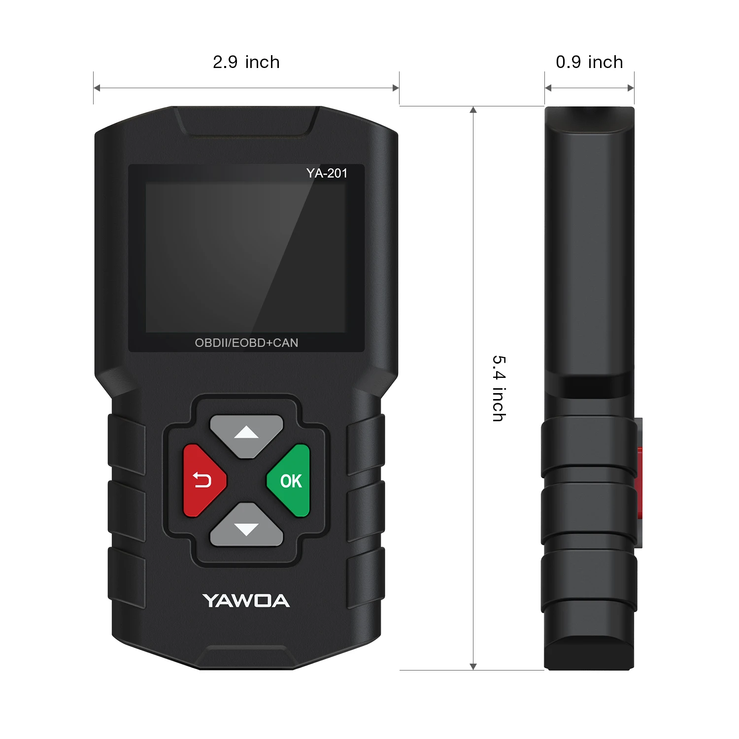 YA201 Автомобильный считыватель кодов OBD2 EOBD Профессиональный автоматический