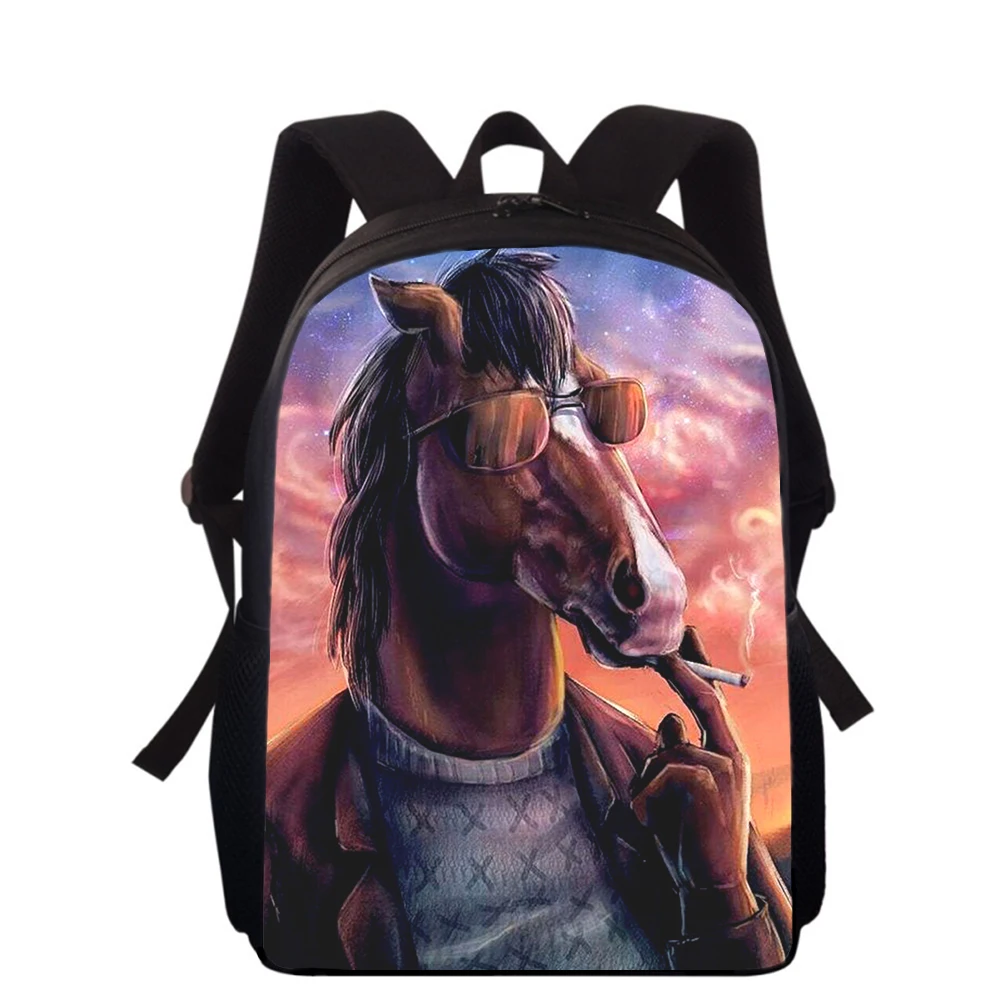 Bo Jack Horseman 15” 3D Print Kids Backpack Primary School Bags for Boys Girls Back Pack Students School Book Bags