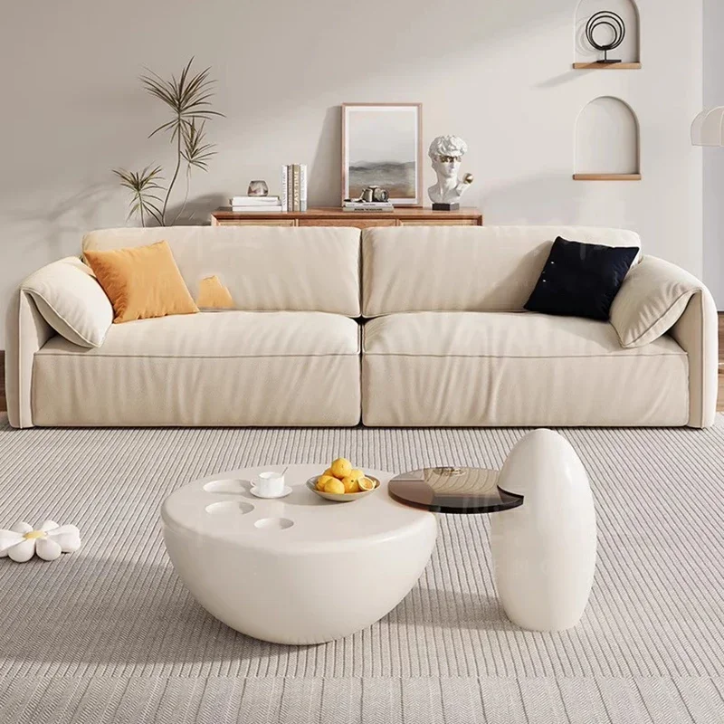 Простые диваны для гостиной кресла отдыха диван маленькой квартиры кремовый