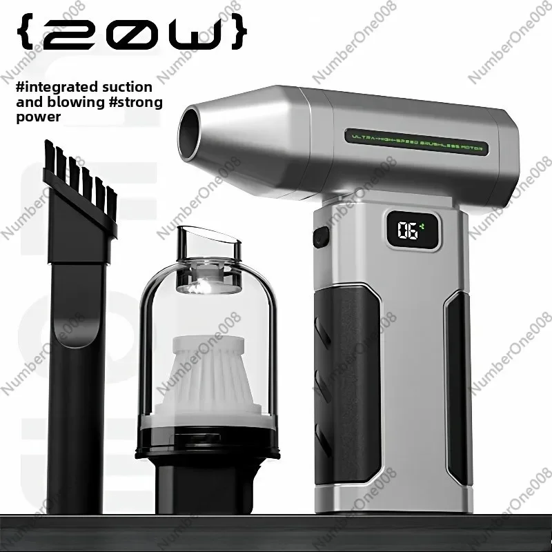 Фото Портативный USB-вентилятор Luowei C2 2-в-1: турбонаддув и высокоскоростное всасывание, мощный ветер, многофункциональный мини-вентилятор №2