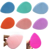 q1qd silicone water drop shape face scrubber manual facial cleansing pad exfoliator