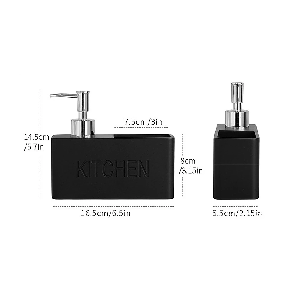 

Multifunctional Detergent Soap Dispenser Dishwashing Liquid Press Storage Bottle Cleaning Ball Sponge Storage Box Kitchen Tool