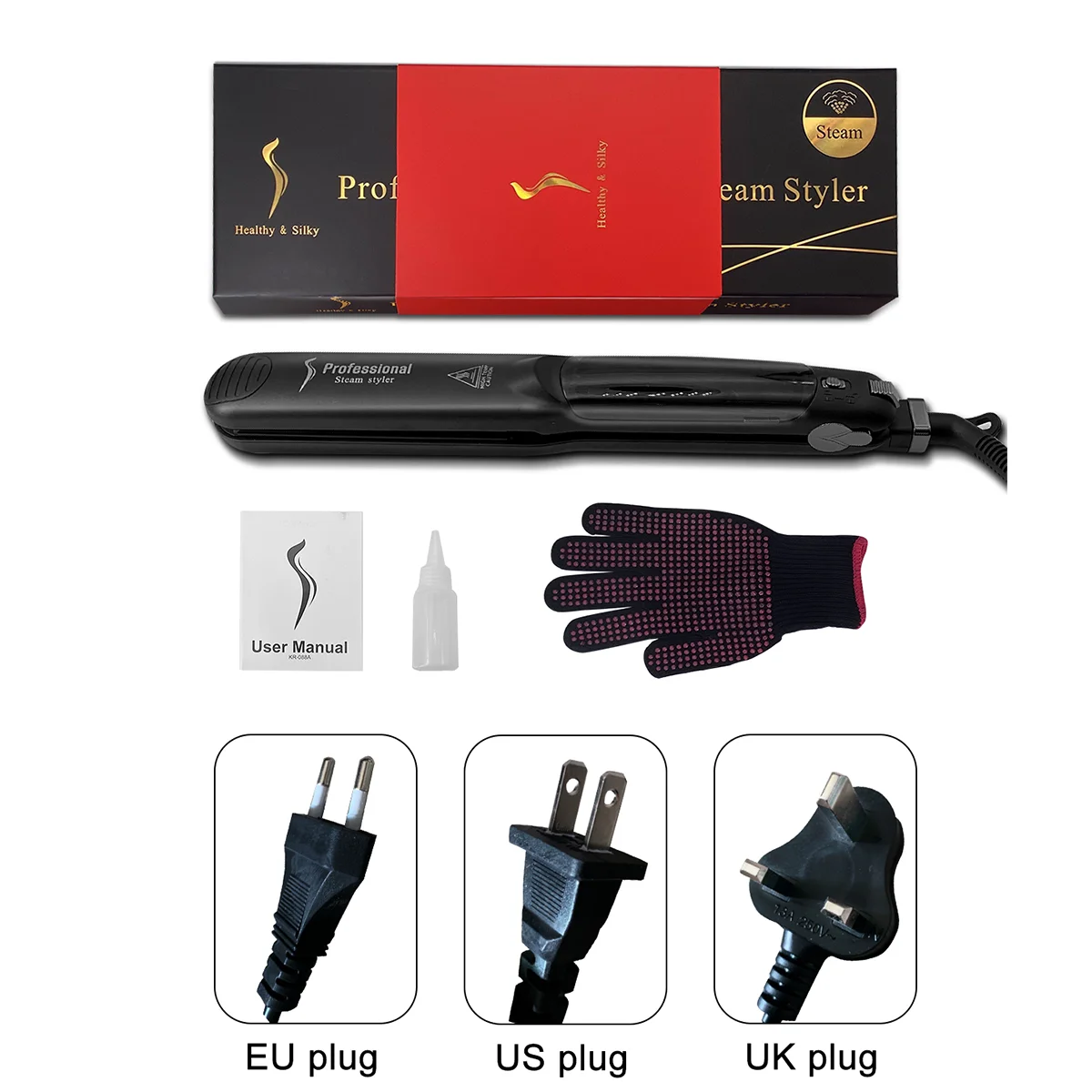 

Professional Steam Hair Straightener Ceramic Flat Iron Adjustment Hair Straighting Curling Iron Curler Hair Style Tool