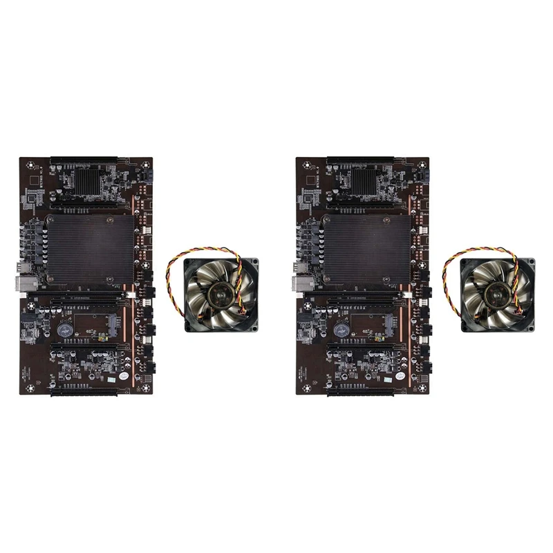 

2X X79 H61 BTC Miner Motherboard with Cooling Fan LGA 2011 DDR3 Support 3060 3070 3080 Graphics Card for BTC Miner